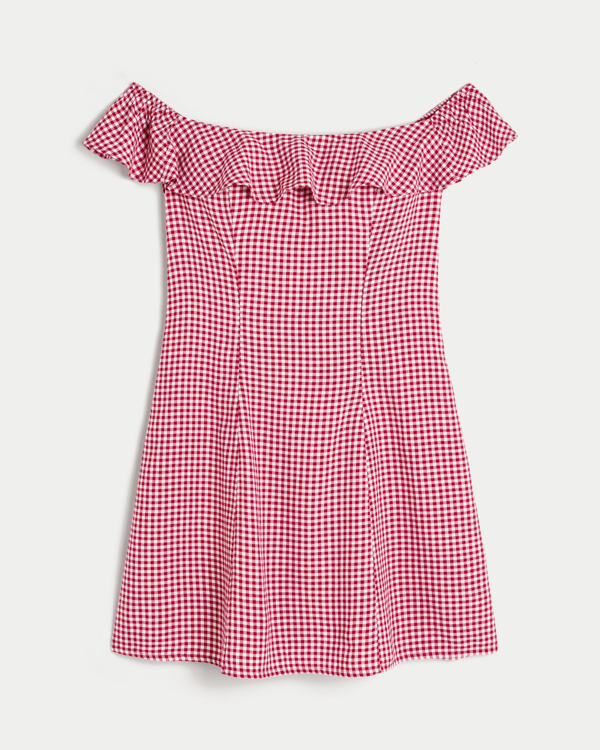 Off-the-Shoulder A-Line Skort Dress Product Image