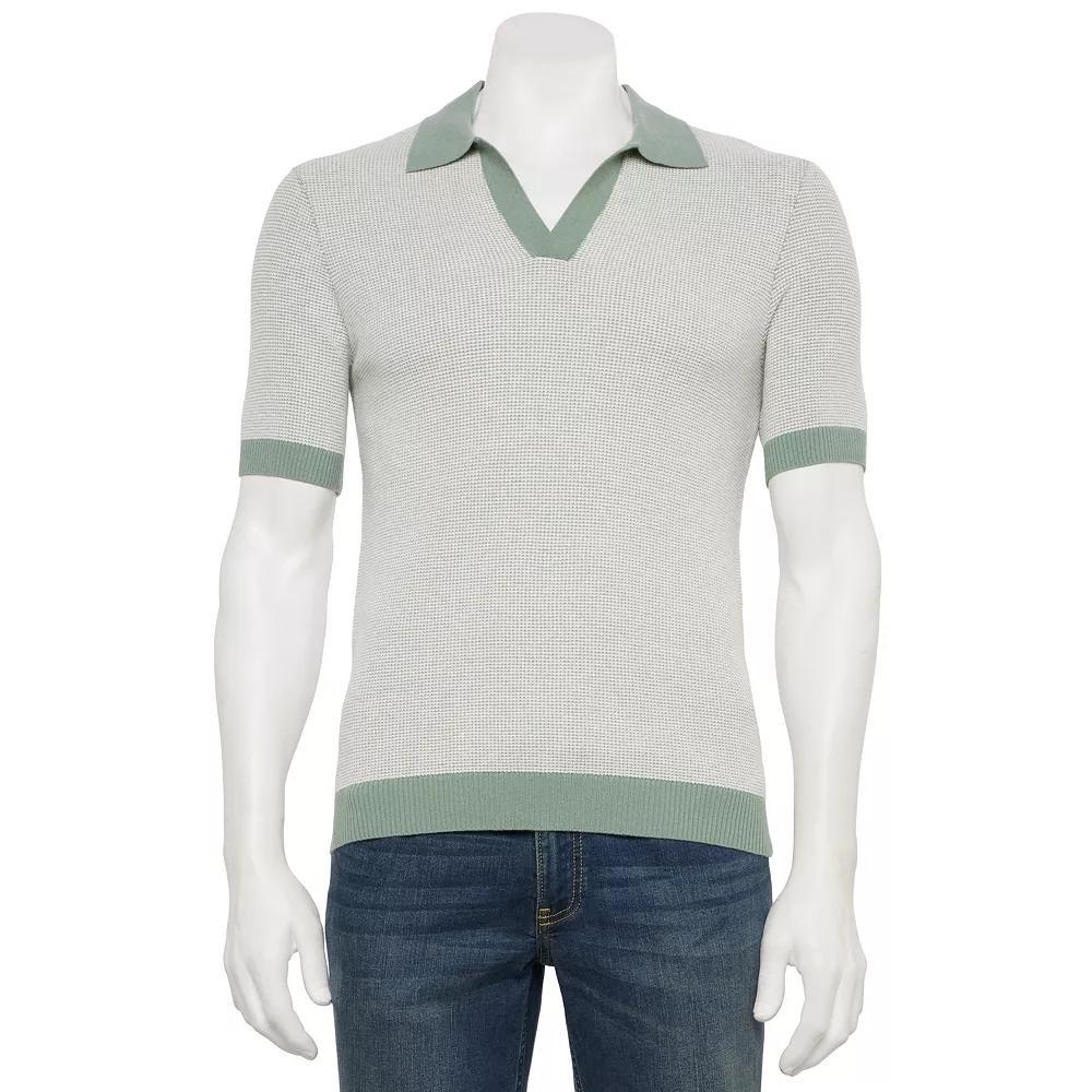 Men's Thomas Sterling Short Sleeve Sweater Polo Shirt, Size: Medium, Green Product Image