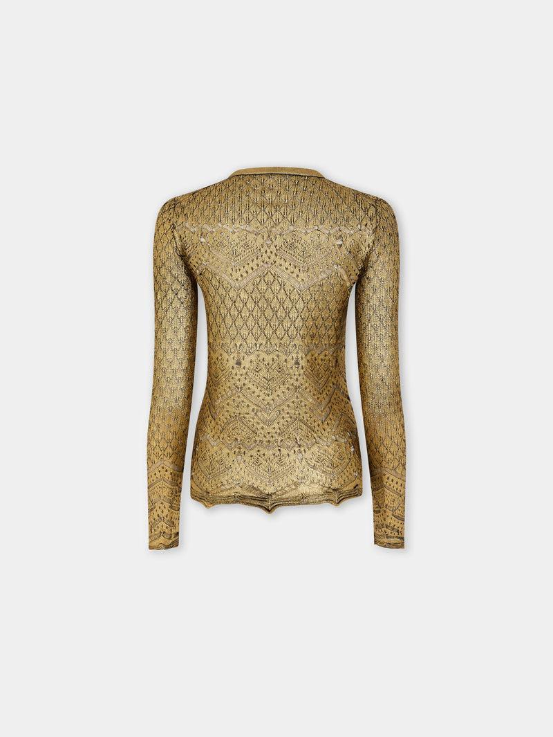 LACE-LIKE KNIT SWEATER Product Image