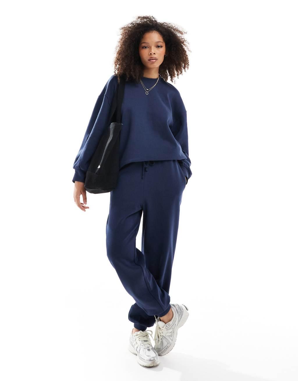 Miss Selfridge oversized sweatshirt in Navy - part of a set Product Image