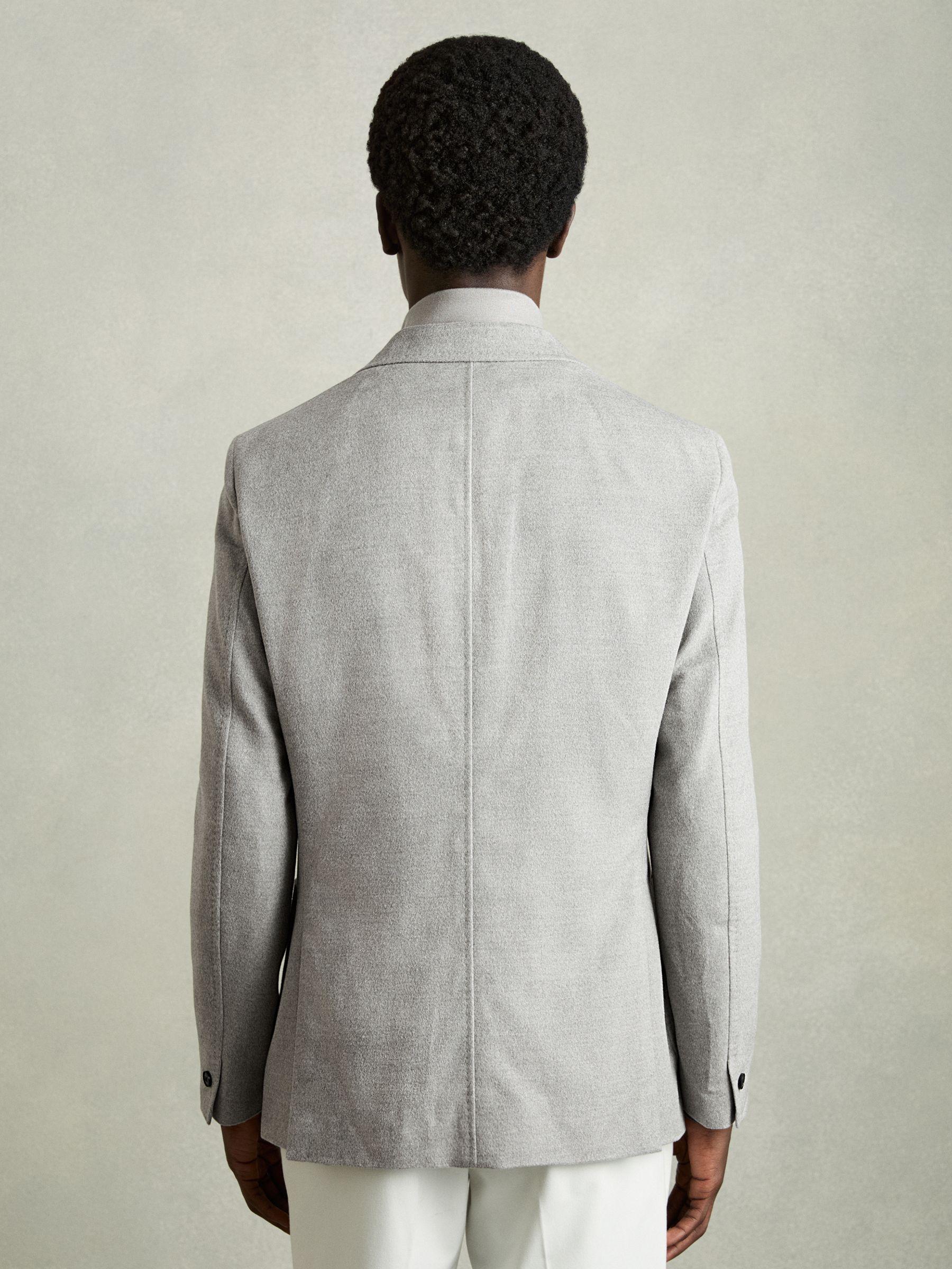Slim-Fit Pinstripe Suit Trousers in Soft Grey Product Image