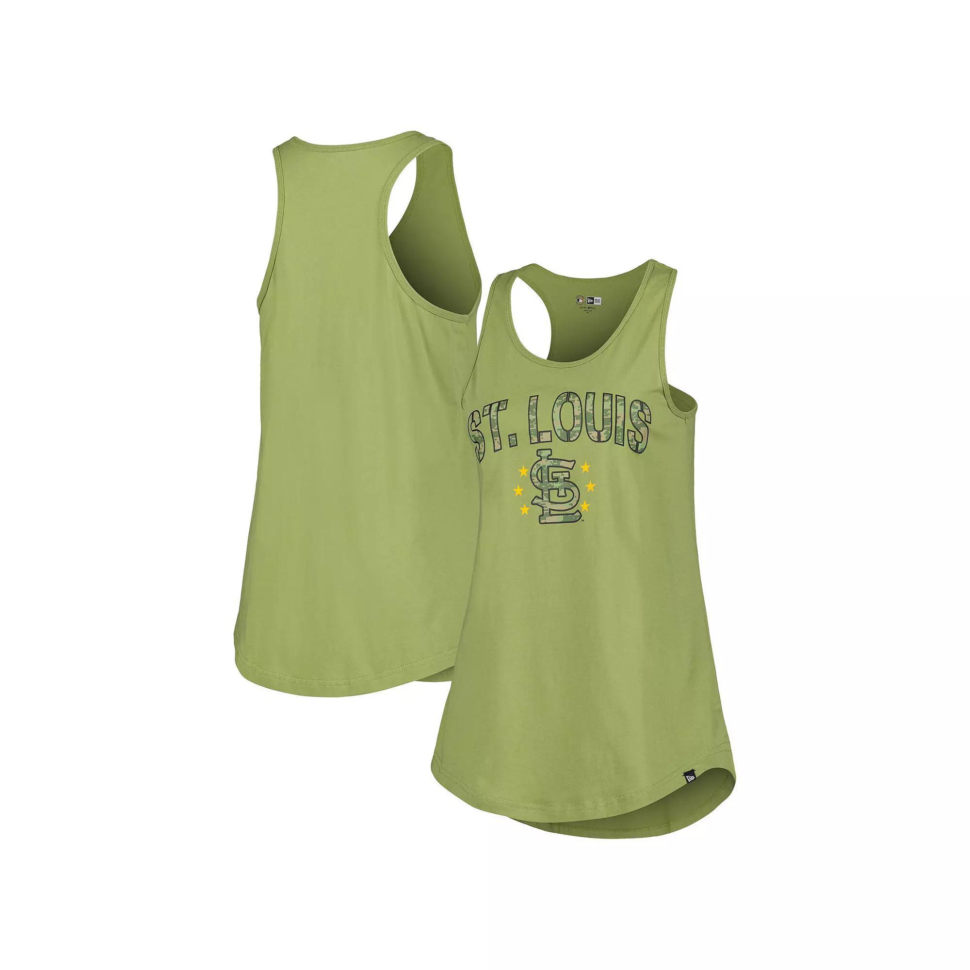 Women's New Era Olive St. Louis Cardinals Armed Forces Day Tank Top, Size: XS, Team Product Image