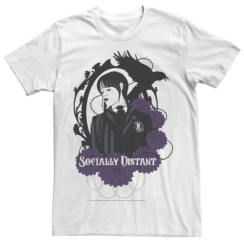 Big & Tall Wednesday Socially Distant Tee, Men's, Size: XXL Tall, White Product Image
