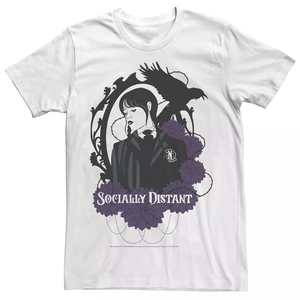 Big & Tall Wednesday Socially Distant Tee, Men's, Size: XXL Tall, White Product Image