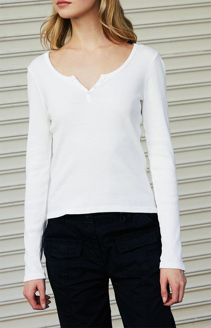 John Galt Women's Zelly Henley Long Sleeve Top Product Image
