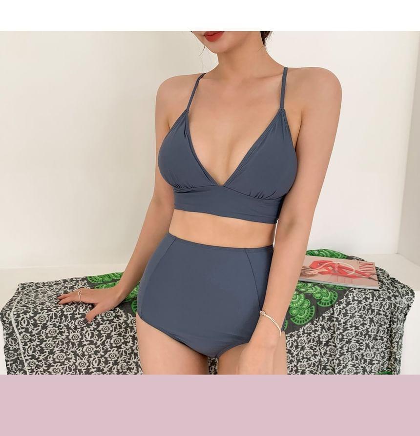 Set: Plain Bikini Top + Bottom Product Image