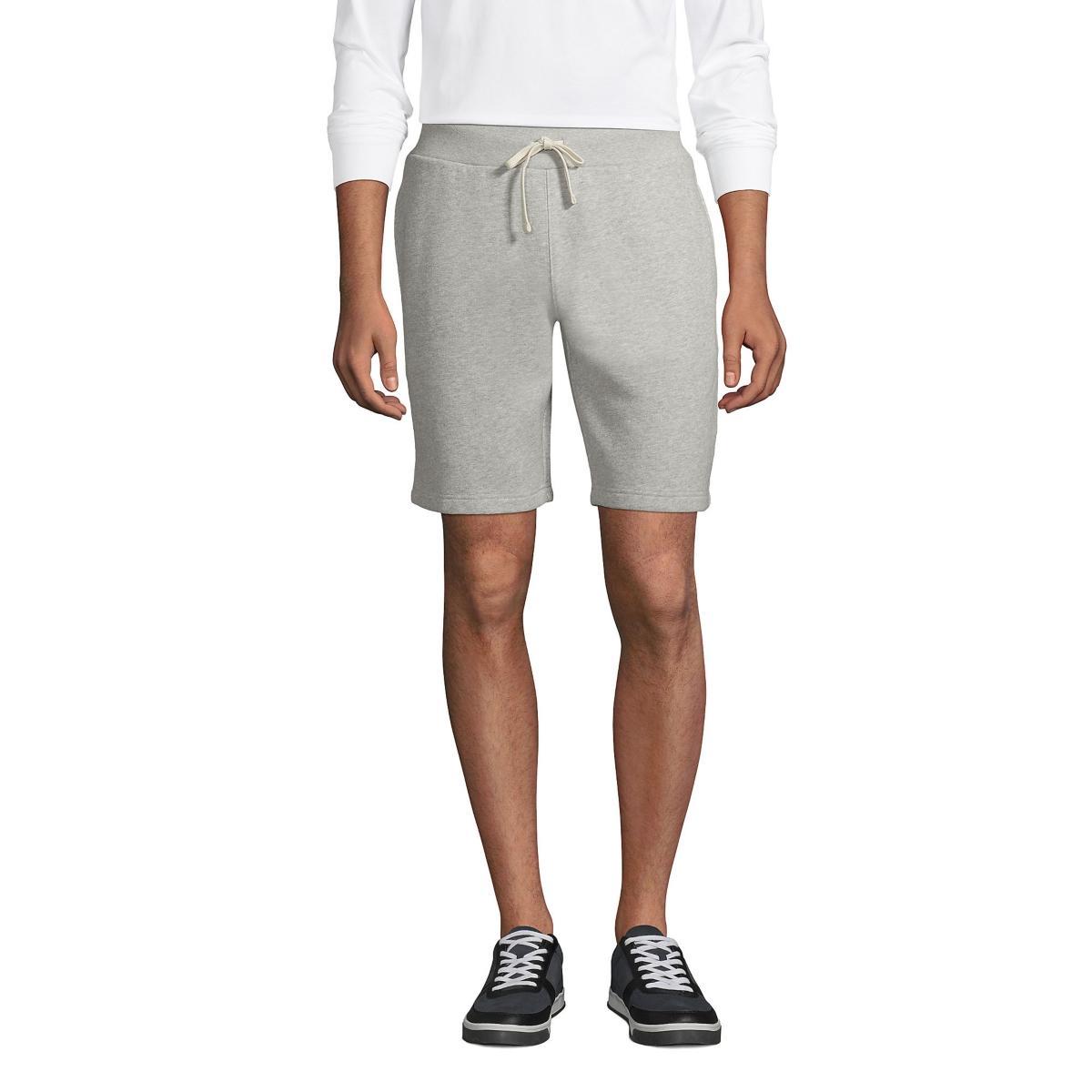 Big & Tall Lands End Serious Sweats Shorts, Mens Gray Grey Product Image