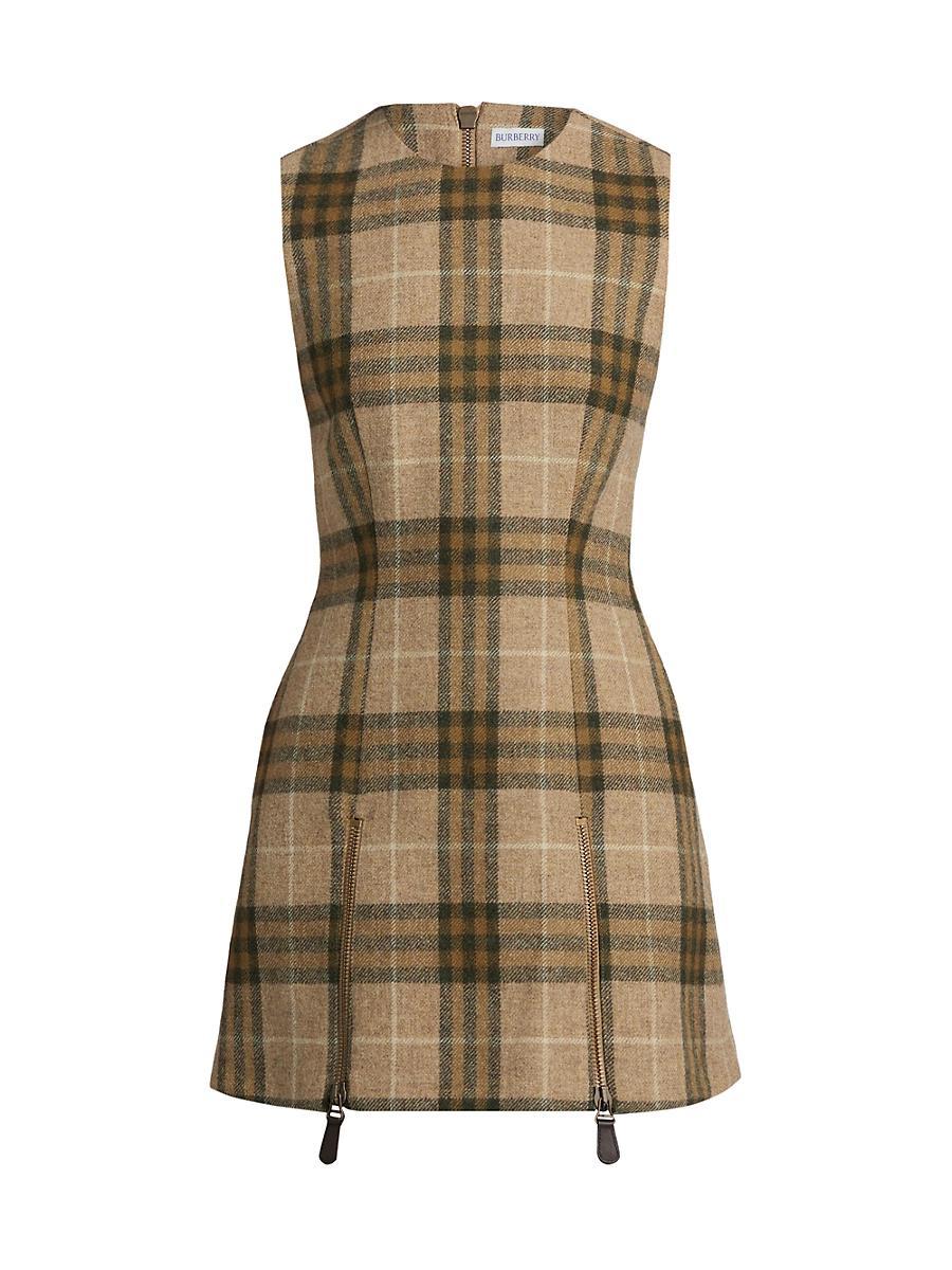 Womens Cie Check Zip Minidress Product Image