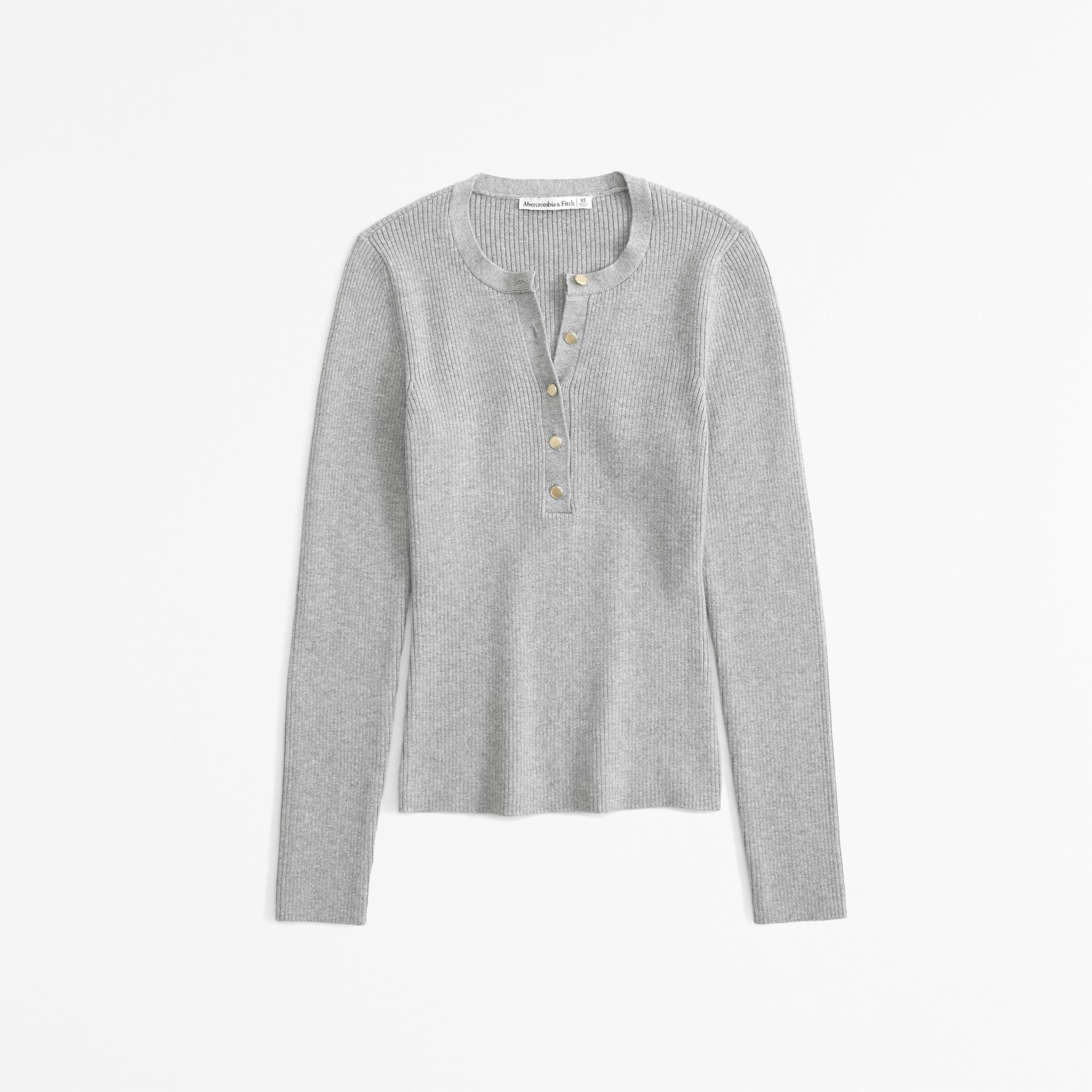 Slim Henley Sweater Top Product Image