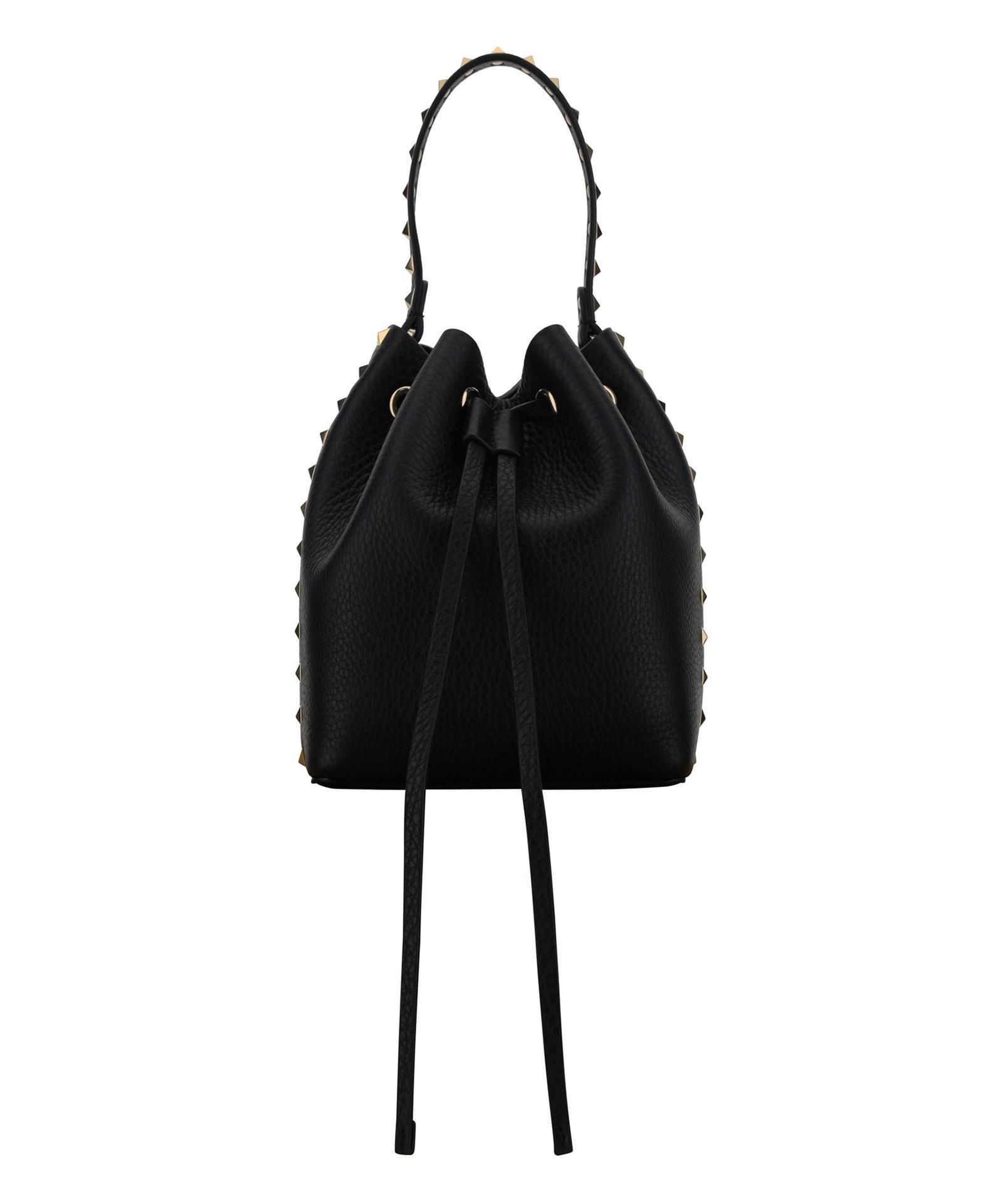 VALENTINO GARAVANI Drawstring Bucket Bag In Black Product Image