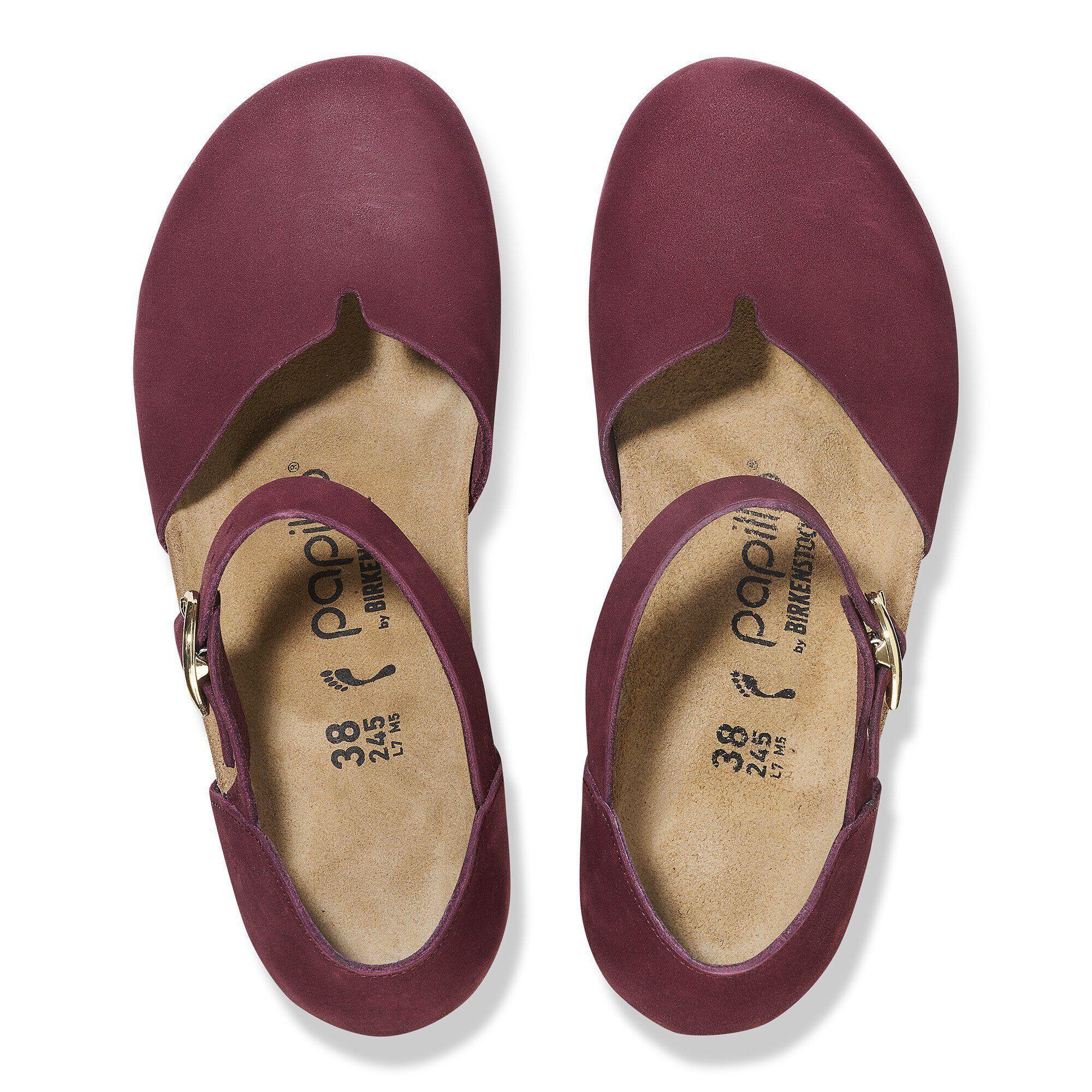 Mary Ring-Buckle Nubuck Leather Zinfandel Product Image