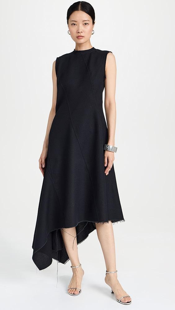 Marques Almeida Long Sleeveless Twisted Asymmetric Hem Dress | Shopbop Product Image