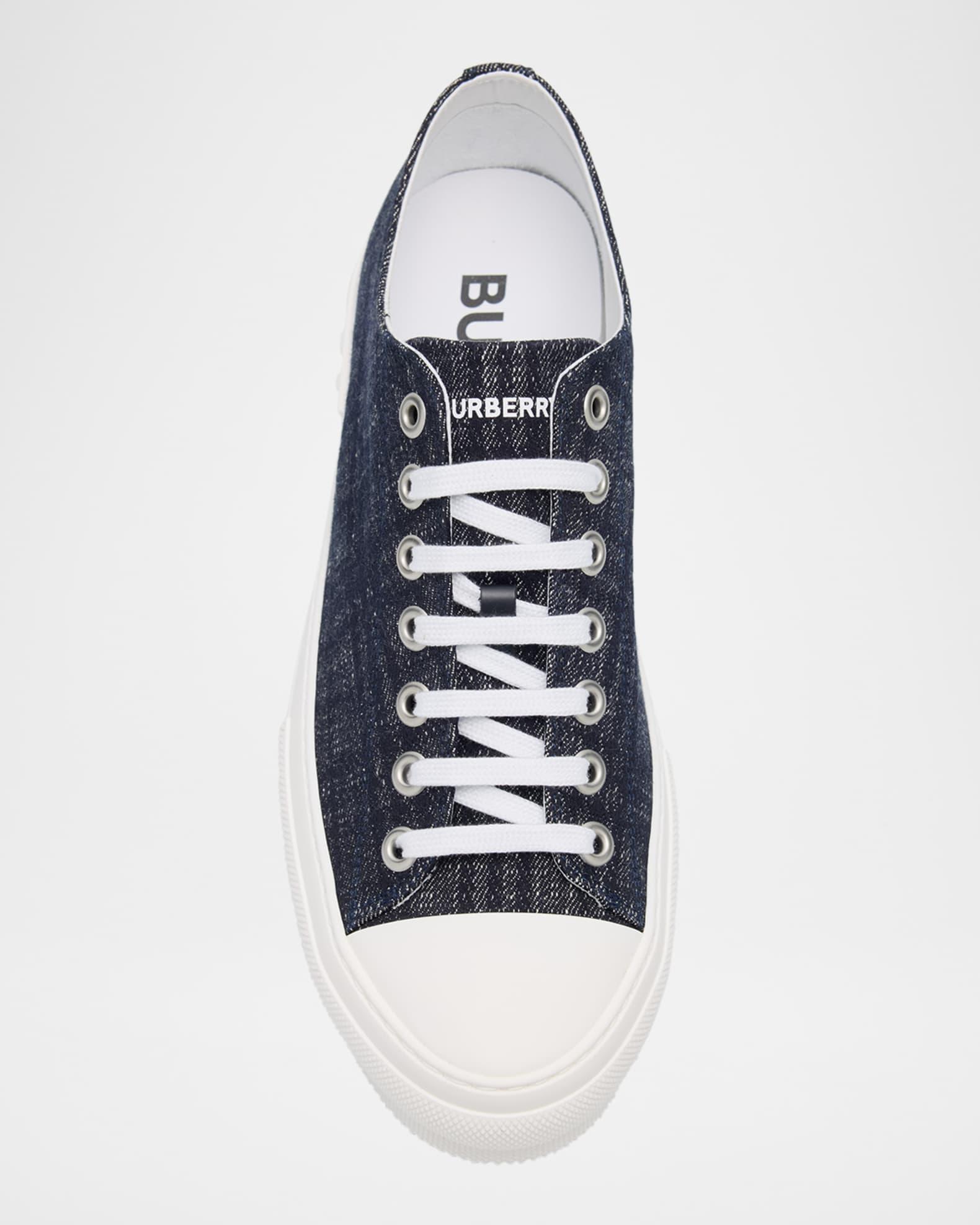 Men's Jack Tonal Check Denim Low-Top Sneakers Product Image