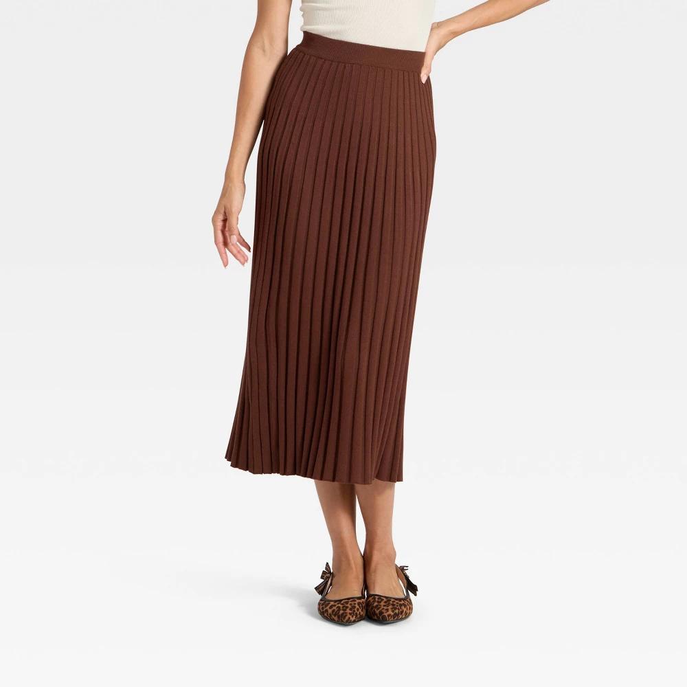 Women's Ribbed Mini Sweater Skirt - A New Day™ Product Image