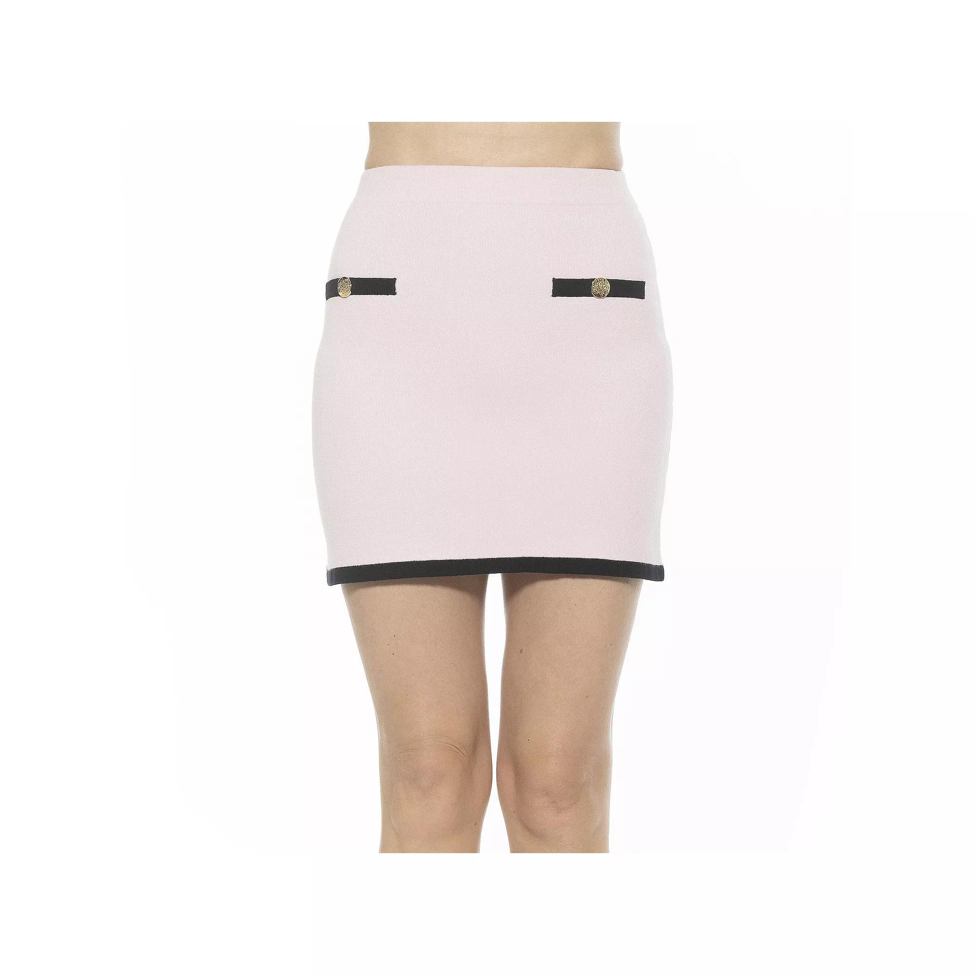Women's ALEXIA ADMOR Denver Knit Mini Skirt, Size: Medium, Pink Product Image