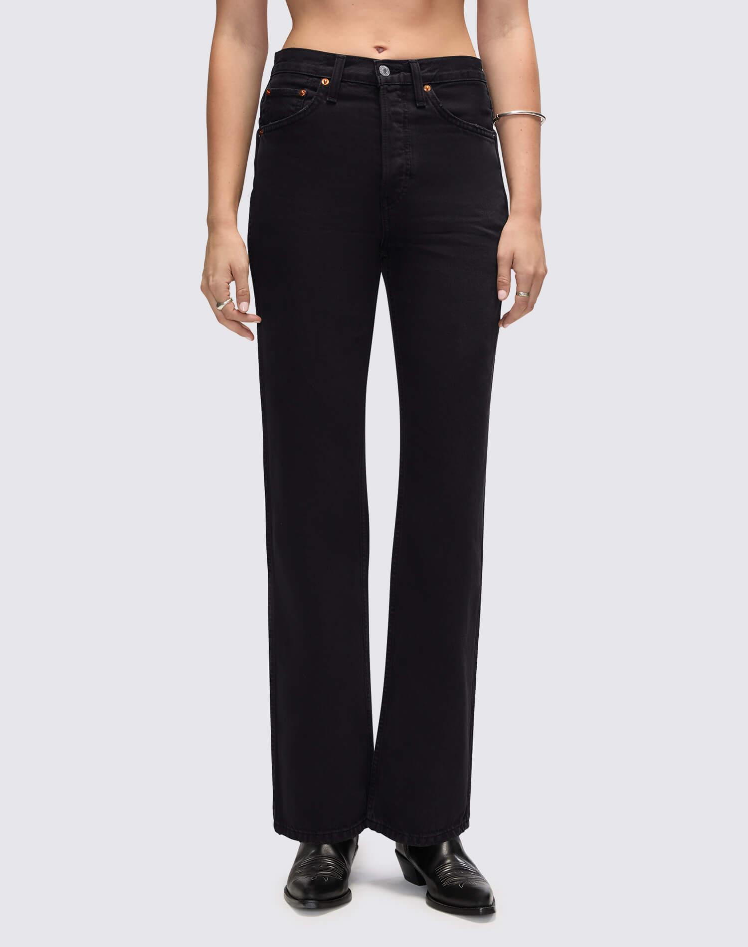 High Rise Loose -  Washed Black Female Product Image