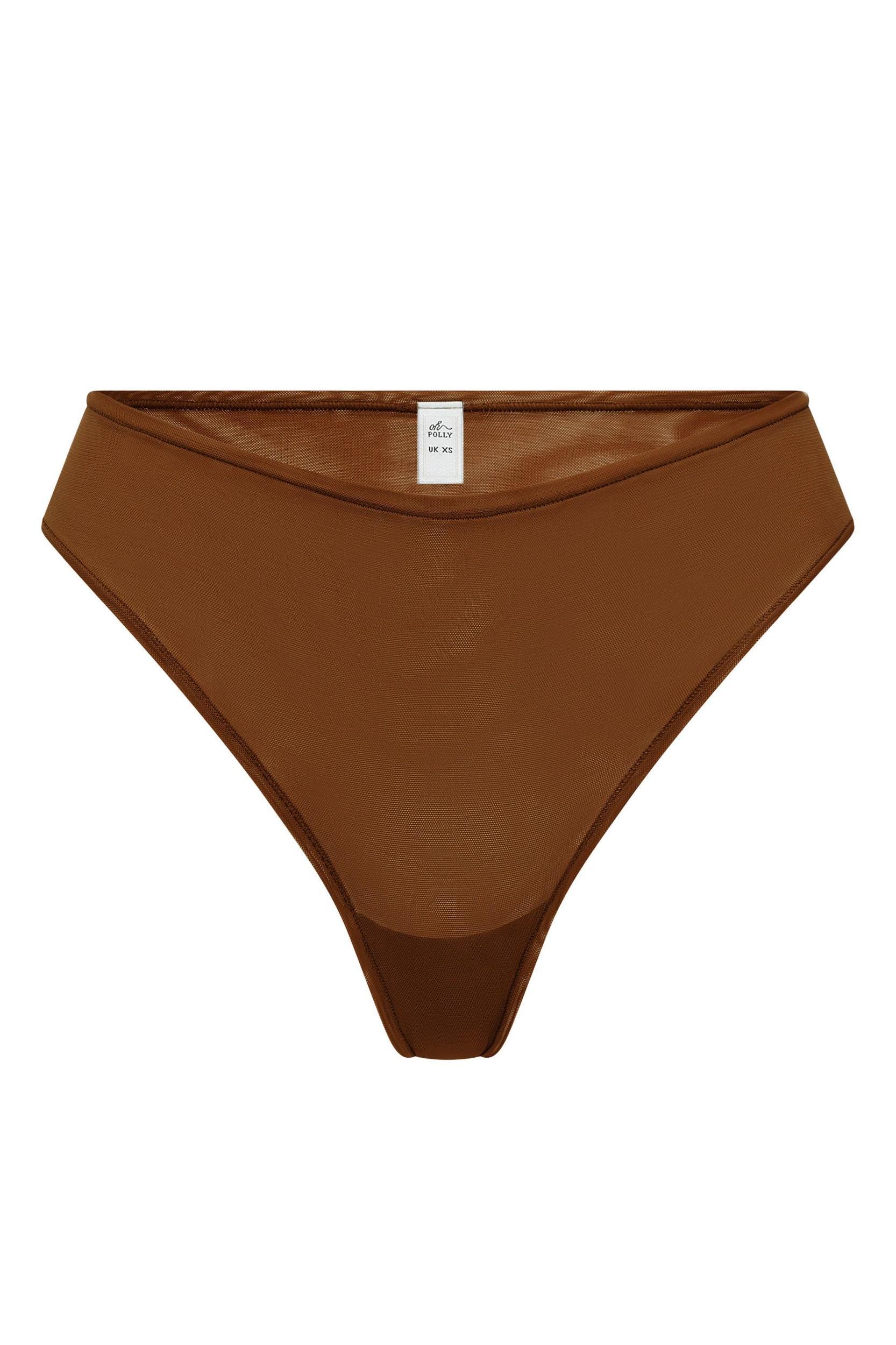 Soft Mesh Bandeau Bra in Chestnut Product Image