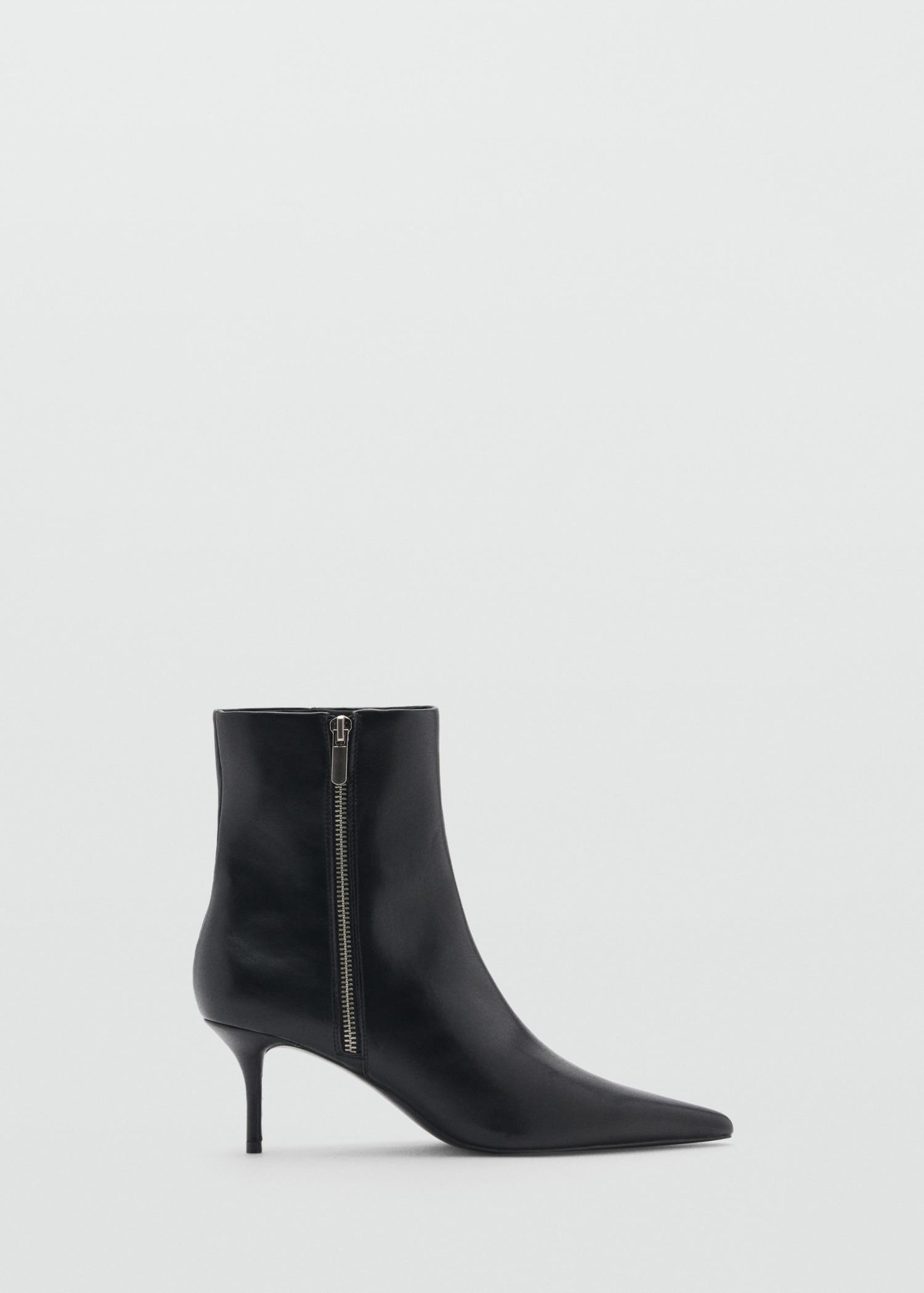 Pointed boots with zipper - Women | MANGO USA Product Image