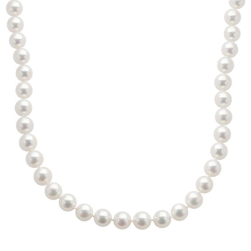18k White Gold AAA Akoya Cultured Pearl Necklace, Women's, Size: 16" Product Image