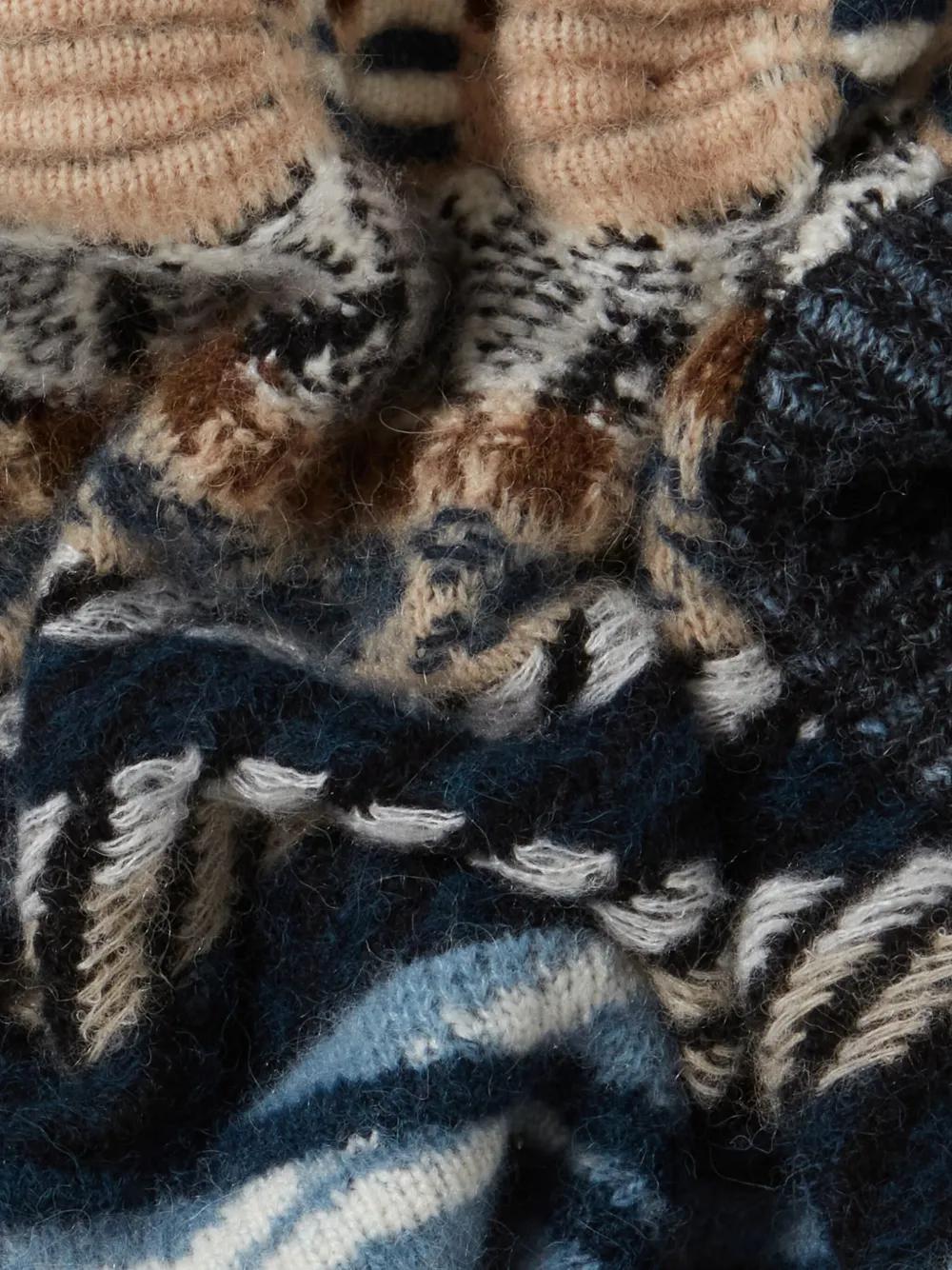 crew-neck intarsia-knitted vest Product Image