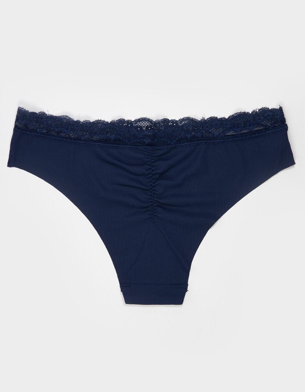 FULL TILT Rib Lace Waistband Cheeky Panties - PINK Product Image