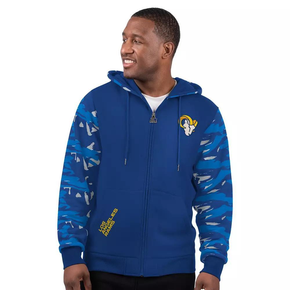 Mens Starter Royal Los Angeles Rams Thursday Night Gridiron Full-Zip Hoodie Product Image