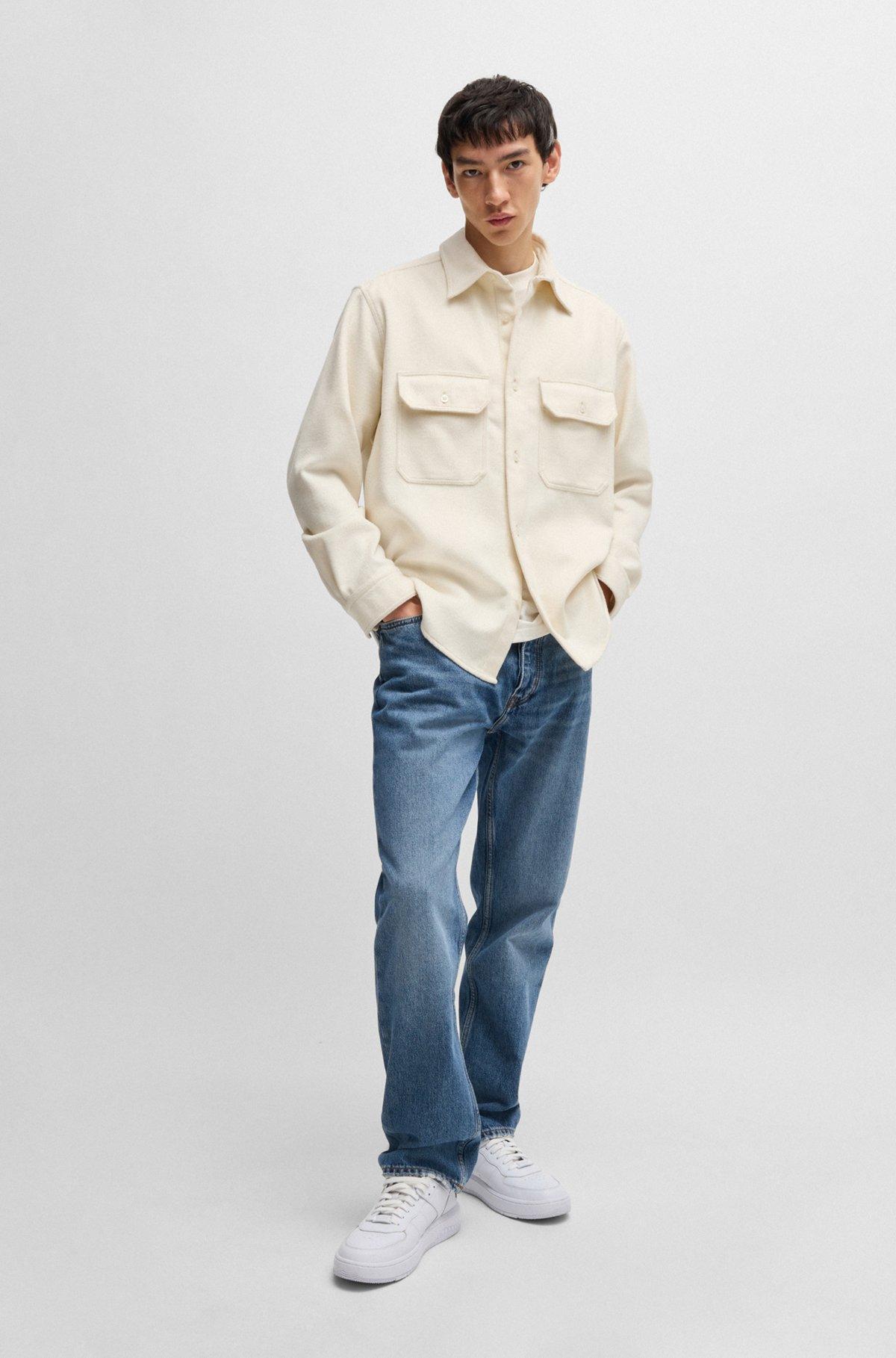 Oversize-fit shirt in brushed flannel Product Image