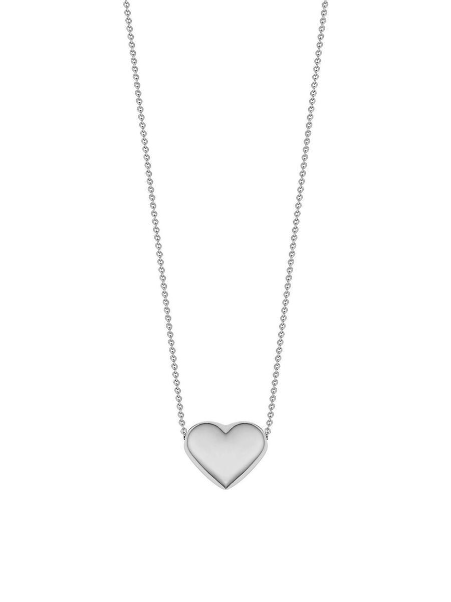 Womens 14K White Gold Heart of Gold Pendant Necklace Product Image
