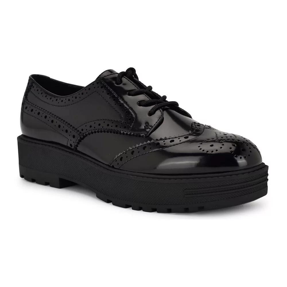 Nine West Resttin Women's Platform Oxfords, Size: 8.5, Black Patent Product Image