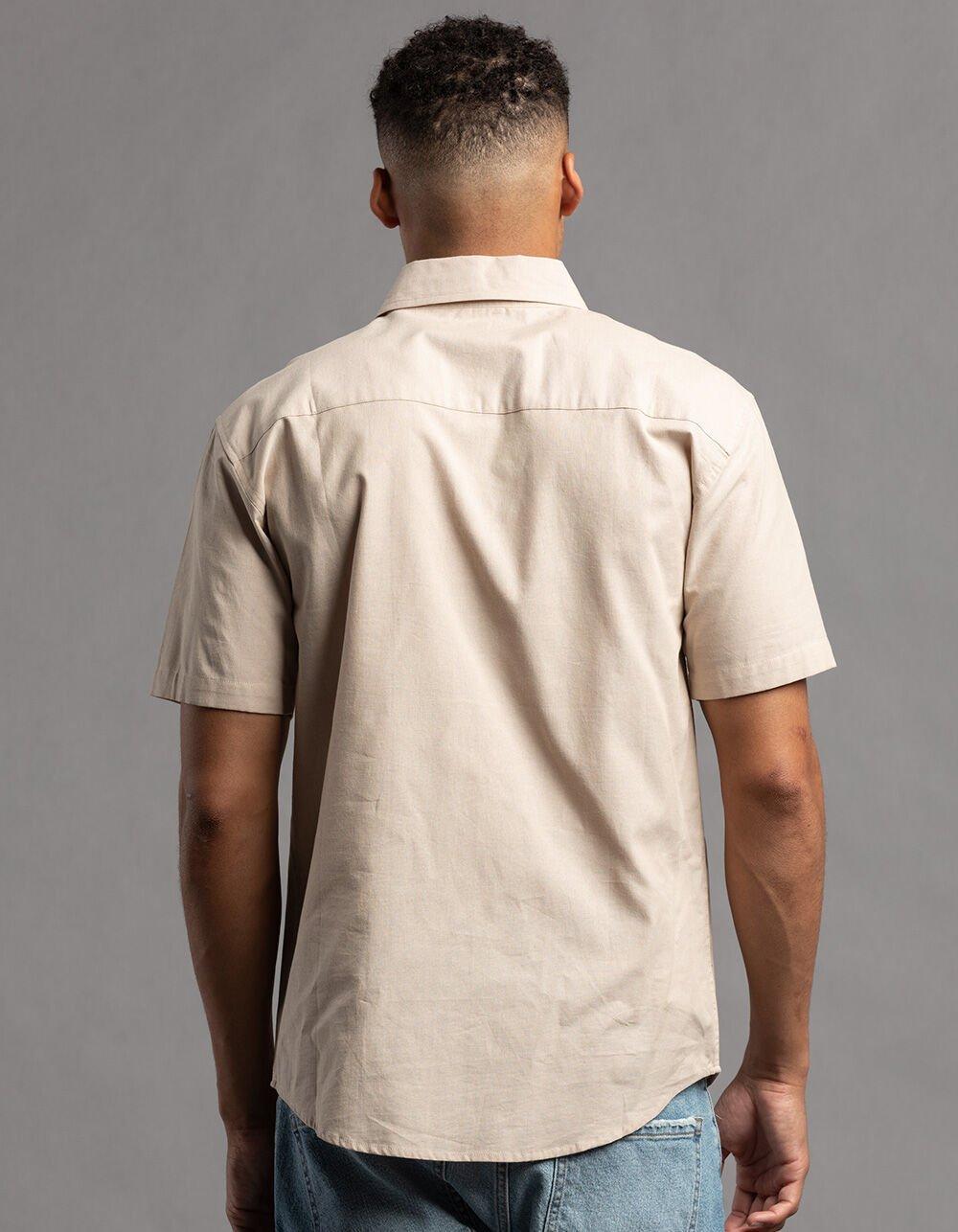 RSQ Mens Solid Chambray Button Up Shirt - GRAY Product Image