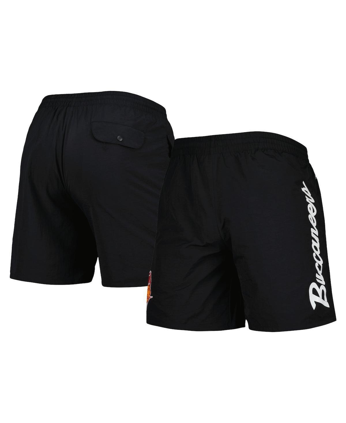 Men's Mitchell & Ness Black Tampa Bay Buccaneers Team Essentials Nylon Shorts, Size: Large Product Image