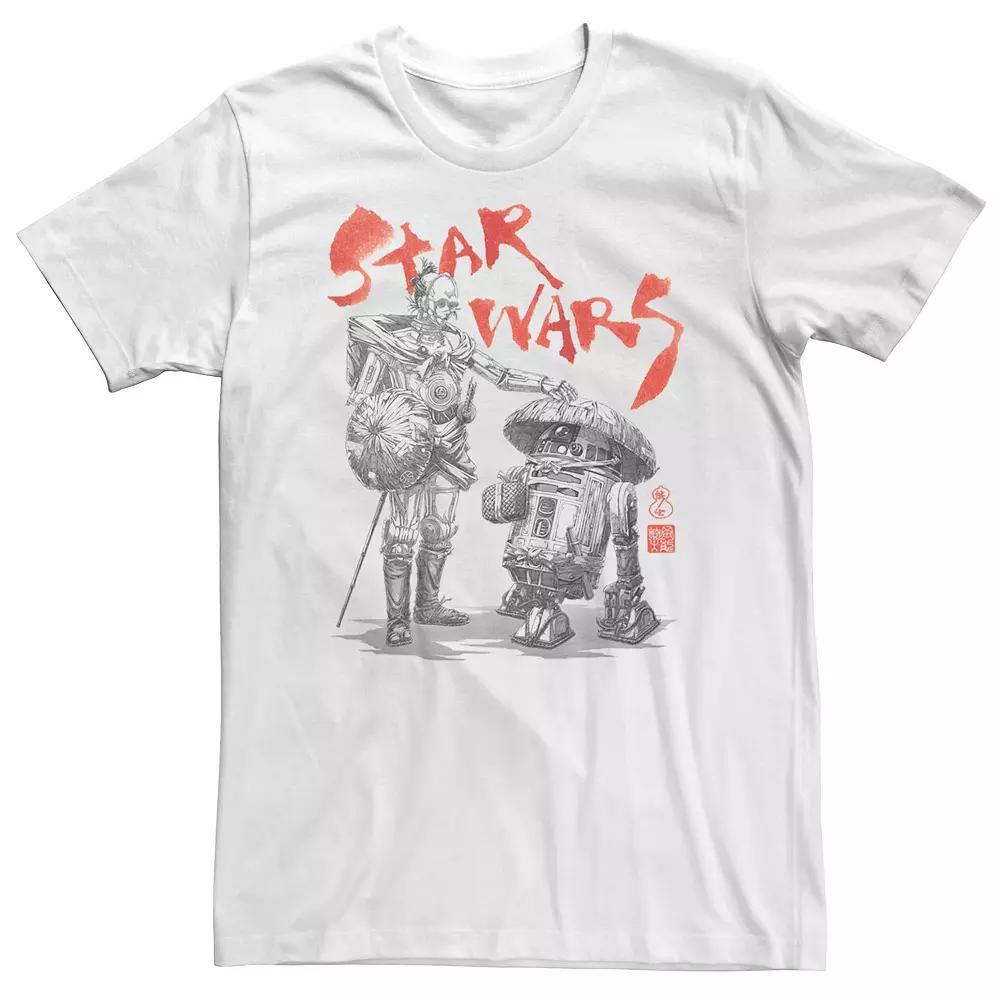 Big & Tall Star Wars: Visions Samurai Droids Tee, Men's, Size: XL Tall, White Product Image