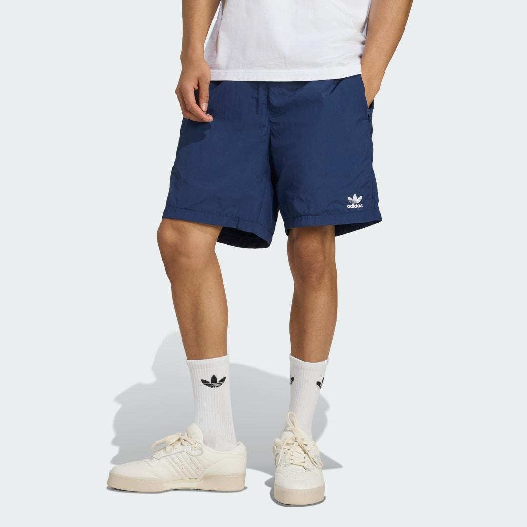 adidas Trefoil Essentials Woven Shorts Tech Olive M Mens Product Image
