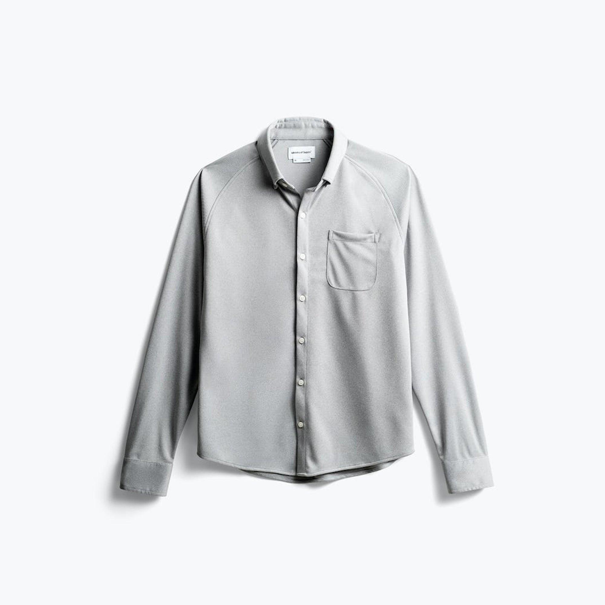 Men's Apollo Raglan Sport Shirt - Grey White Heather Male Product Image