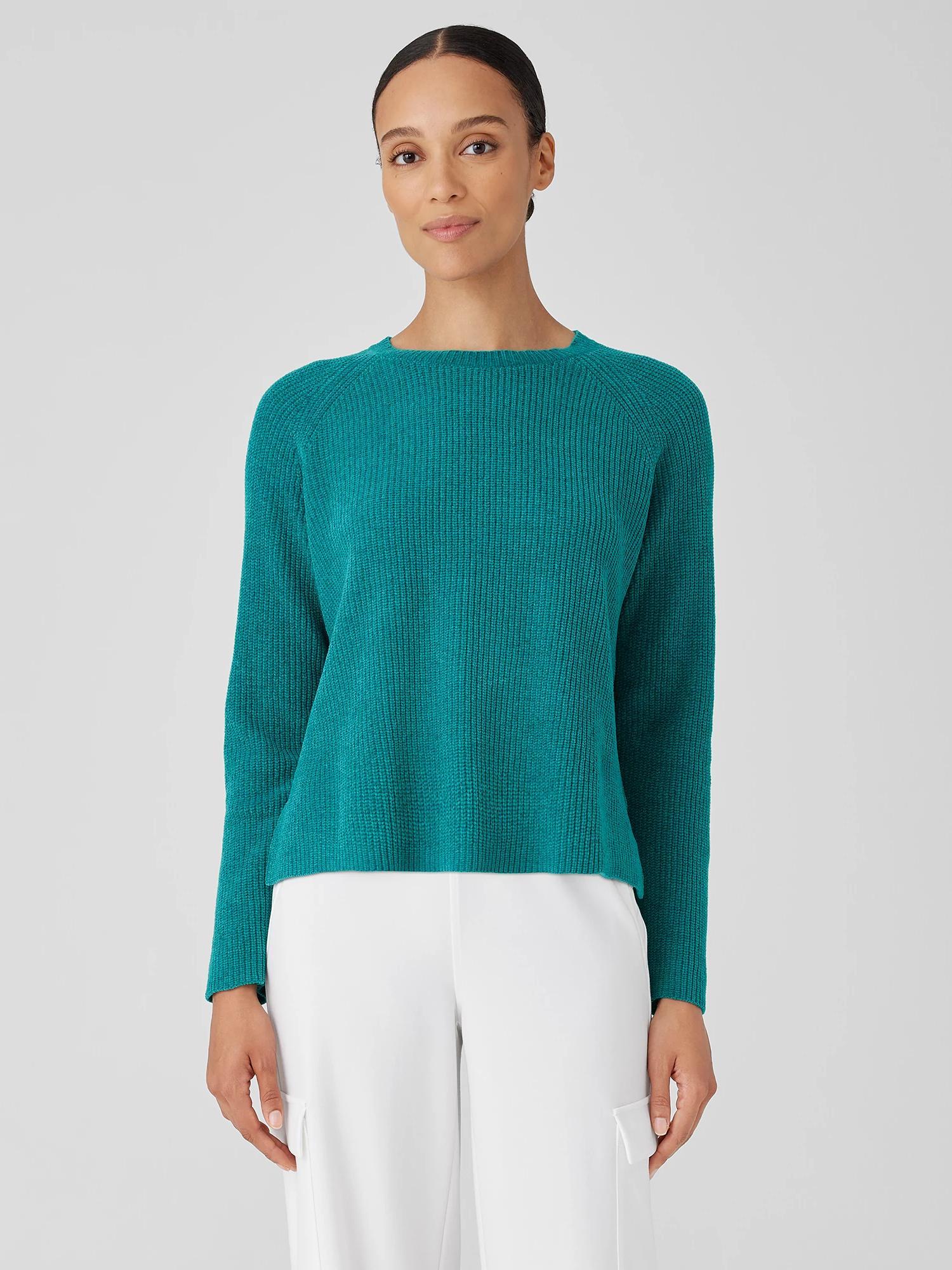 Organic Cotton Chenille Crew Neck Top Product Image