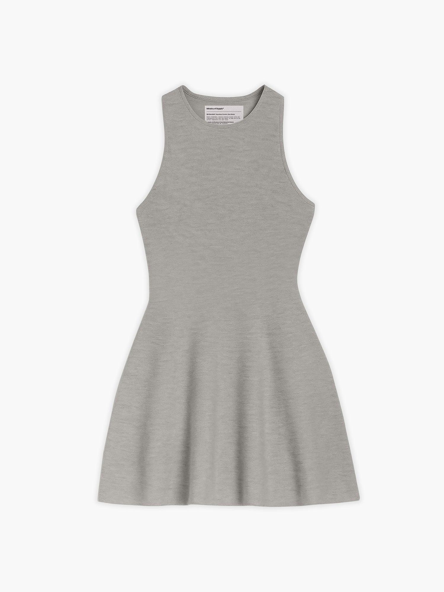 Women's Labs 3D Print-Knit Sleeveless Flare Dress - Cement Product Image