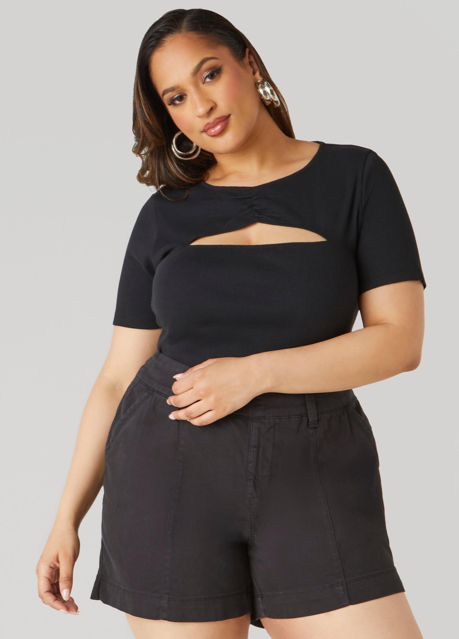 Cutout Ribbed Tee Product Image