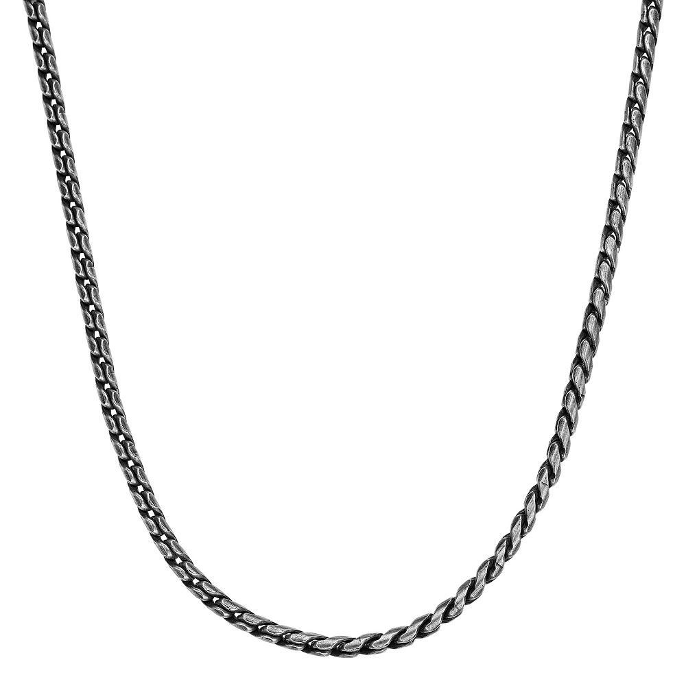 Men's LYNX Antiqued Stainless Steel 5 mm Rope Chain Necklace, Size: 18" Product Image