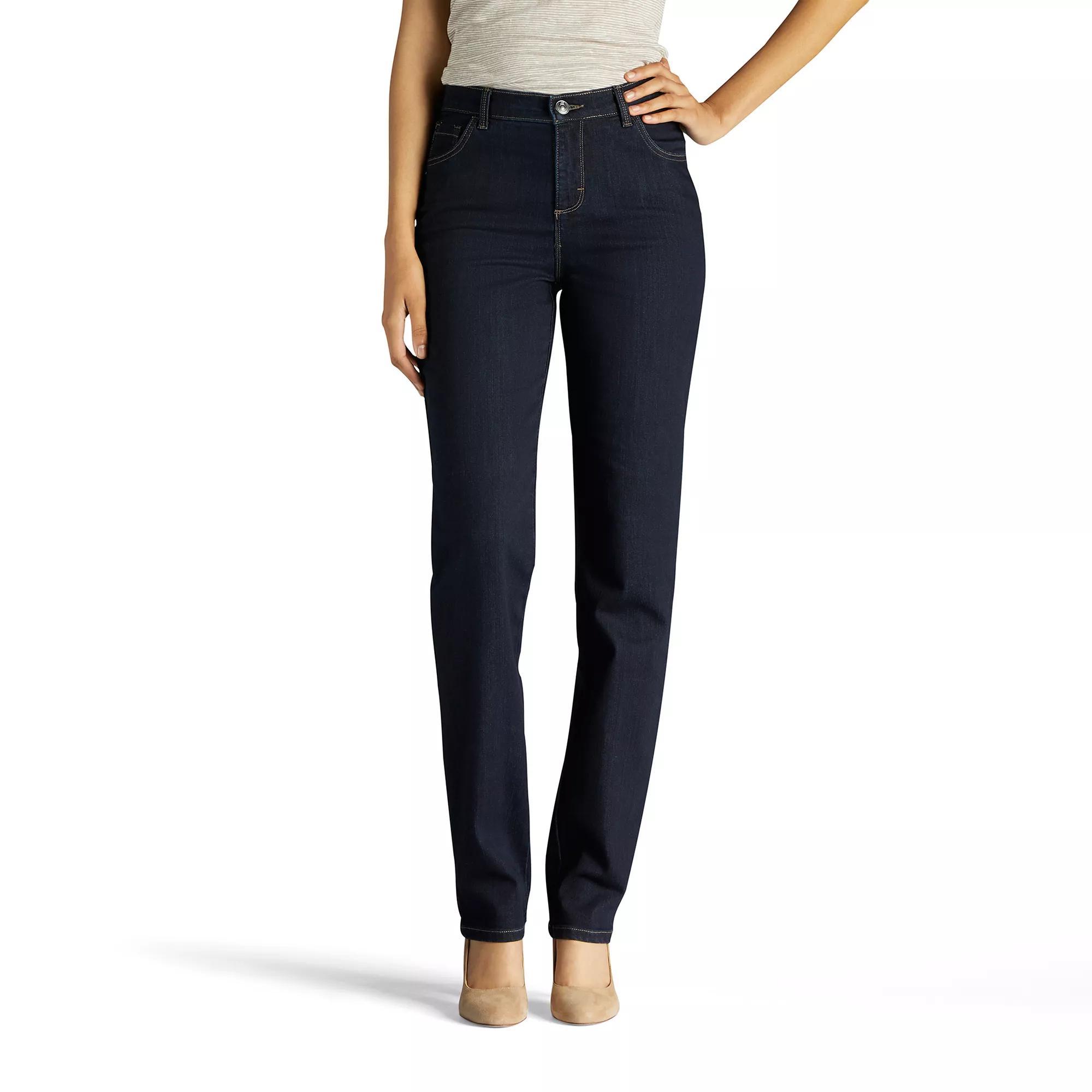 Womens Lee Instantly Slims High Waisted Straight-Leg Jeans Product Image