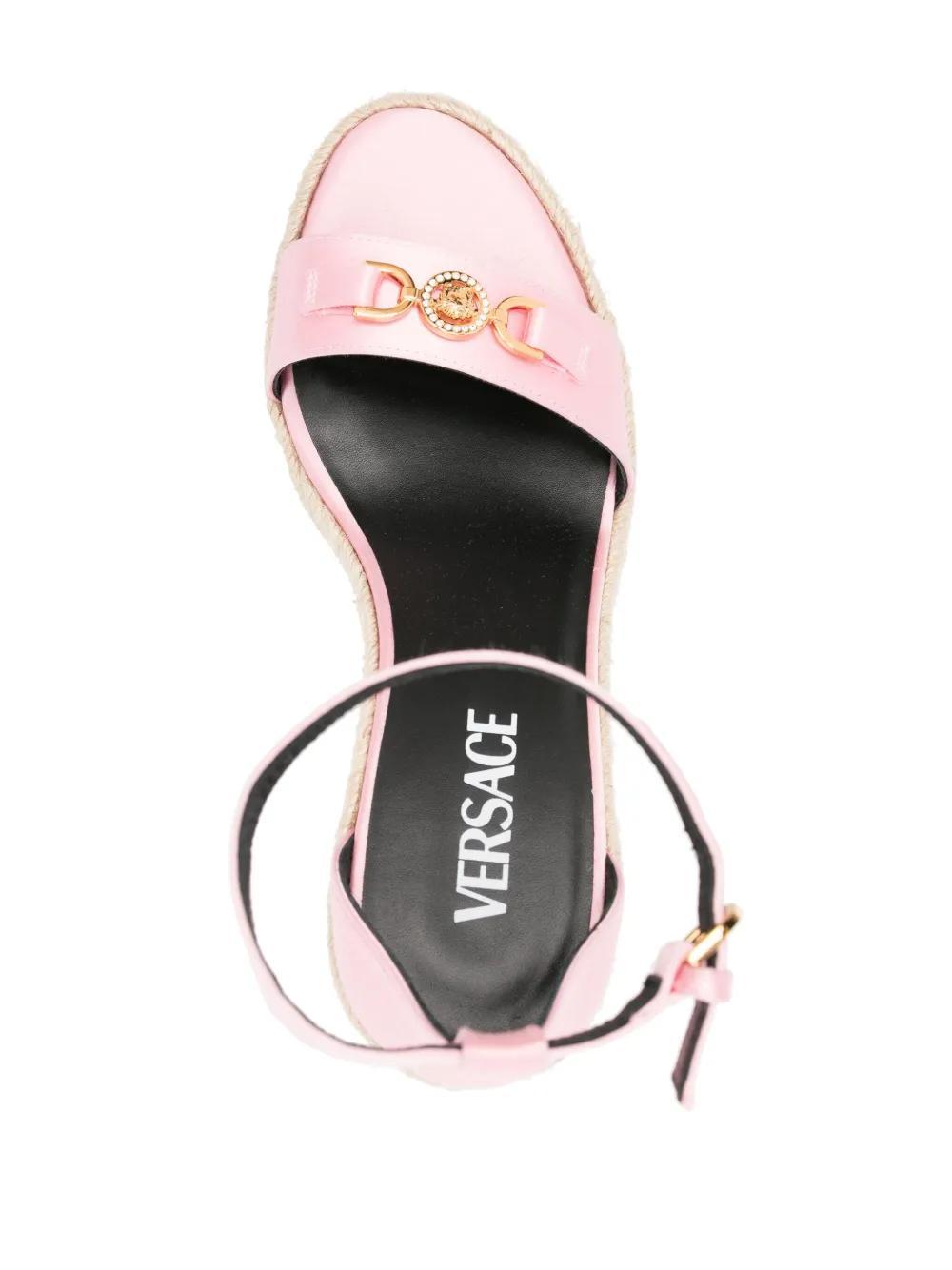120mm Medusa &apos;95 satin espadrilles Product Image