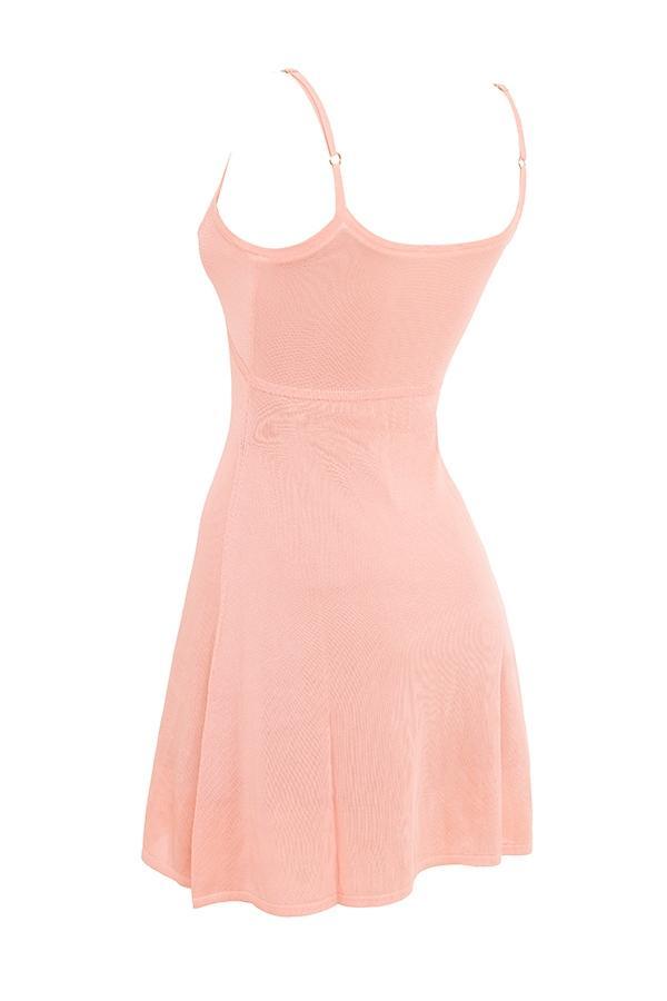 Lorenza  primrose sheer knit mini dress - sale Product Image