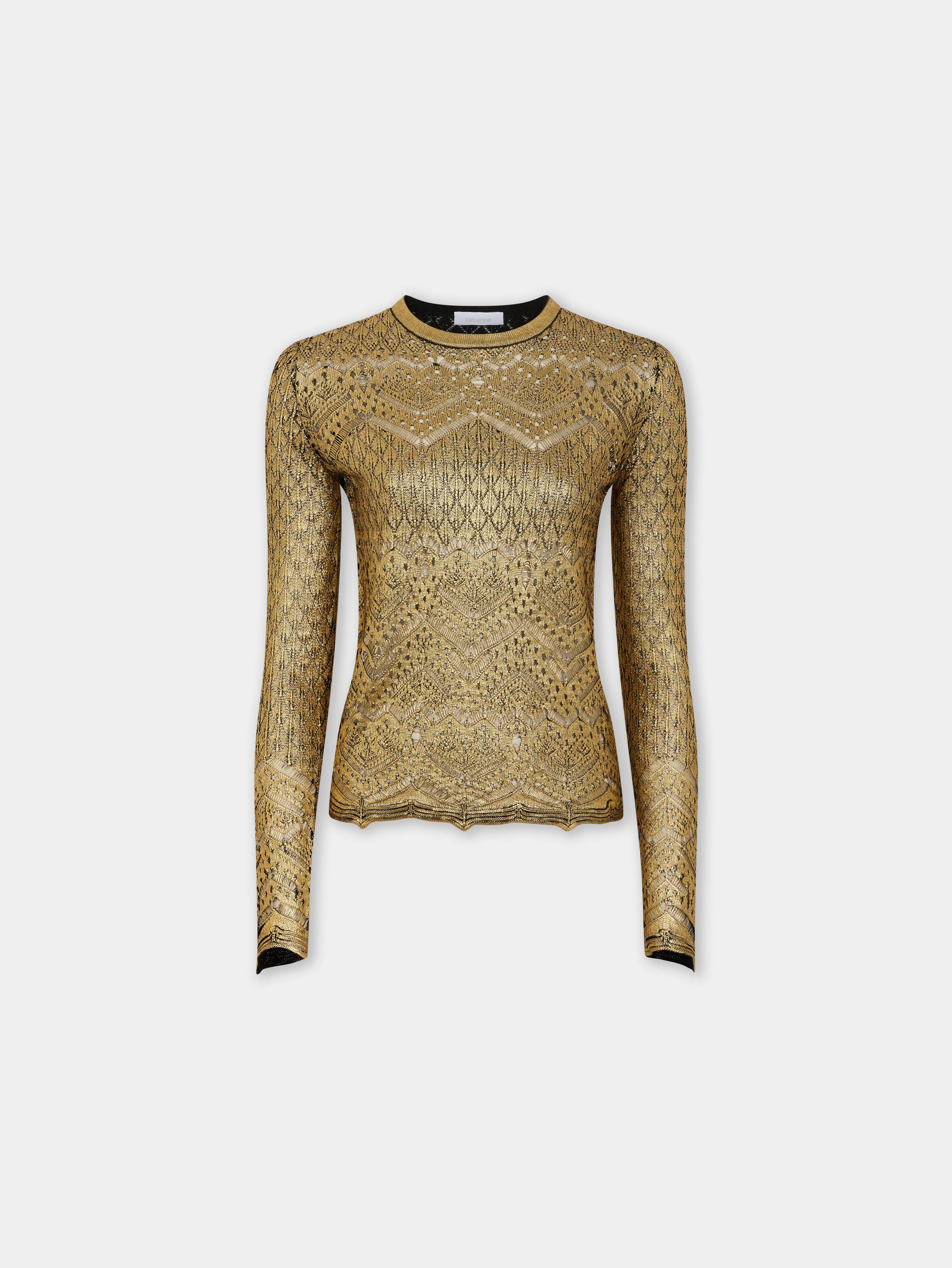 LACE-LIKE KNIT SWEATER Product Image