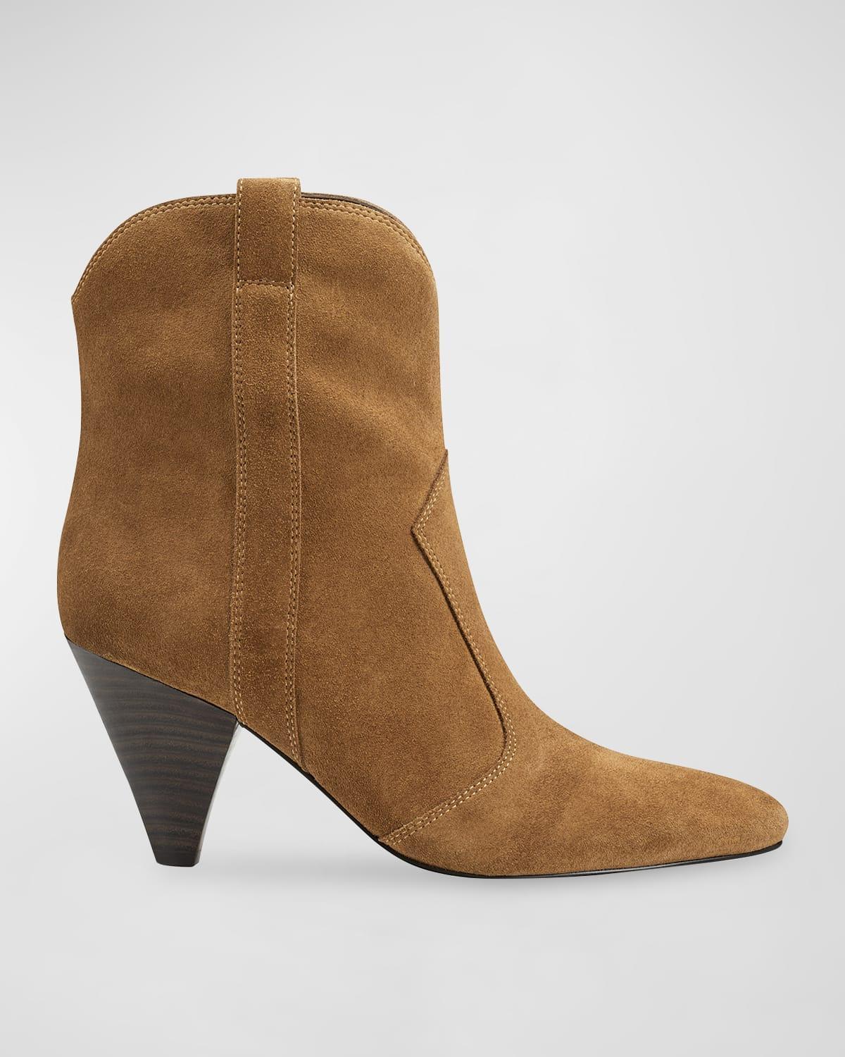 Womens Carissa 62MM Suede Tapered-Heel Ankle Boots Product Image