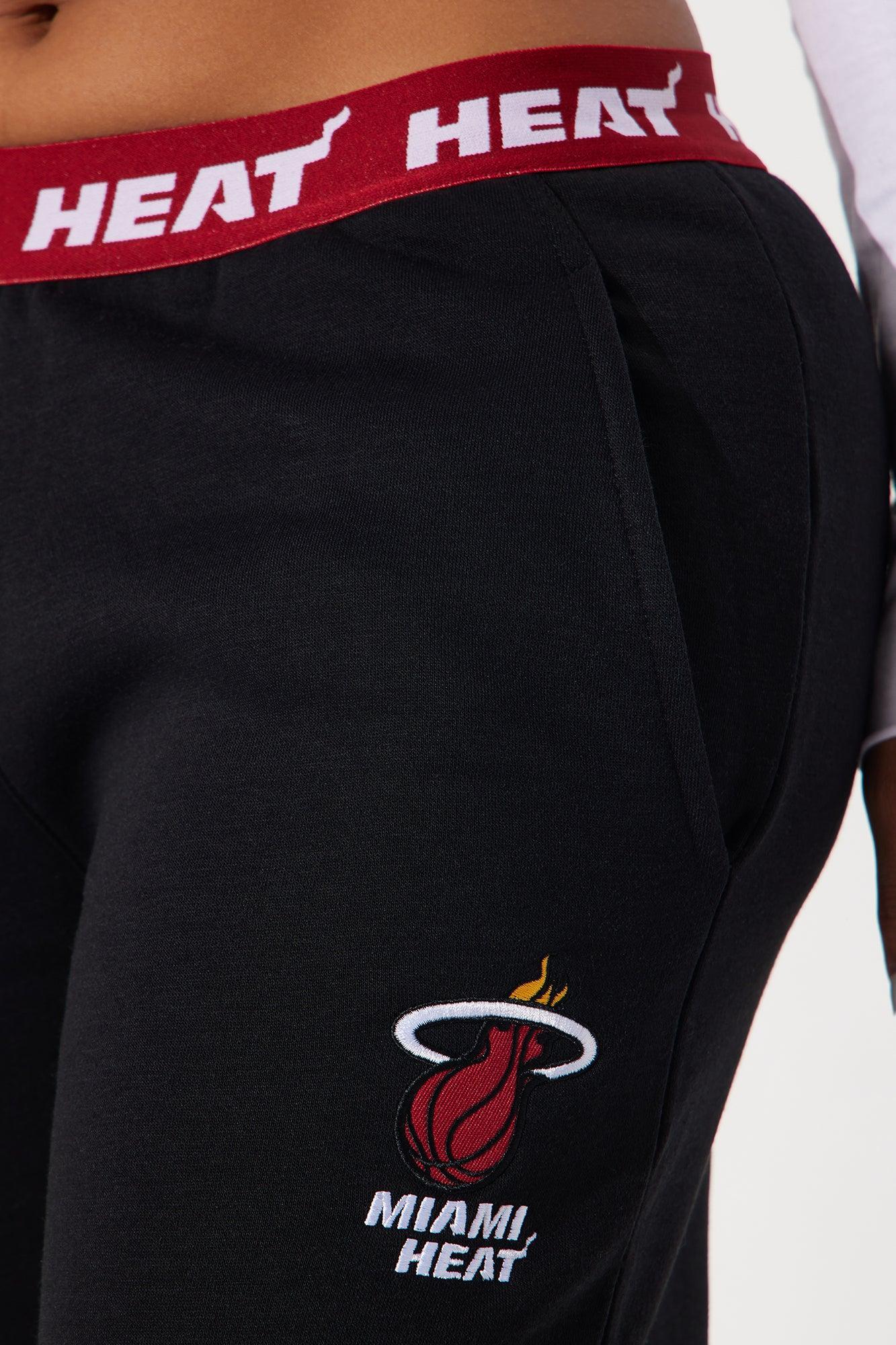 Miami Heat Free Throw Wide Leg Pant - Black Product Image