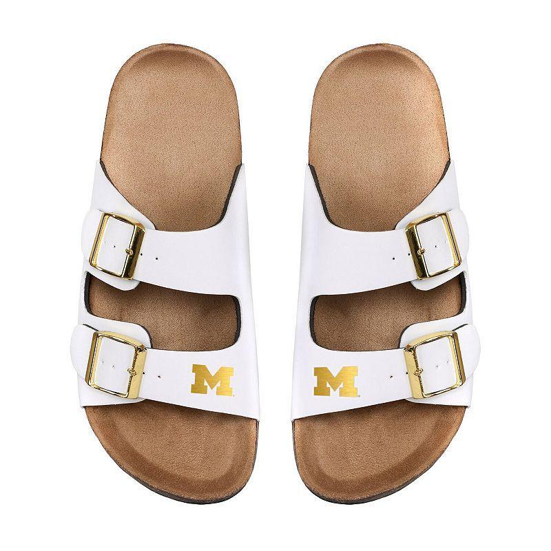 Women's FOCO Los Angeles Lakers Double-Buckle Sandals, Size: 11-12, White Product Image