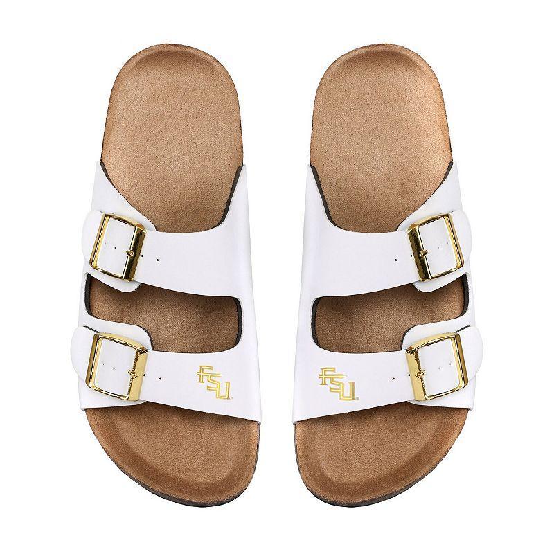 Women's FOCO Los Angeles Lakers Double-Buckle Sandals, Size: 11-12, White Product Image