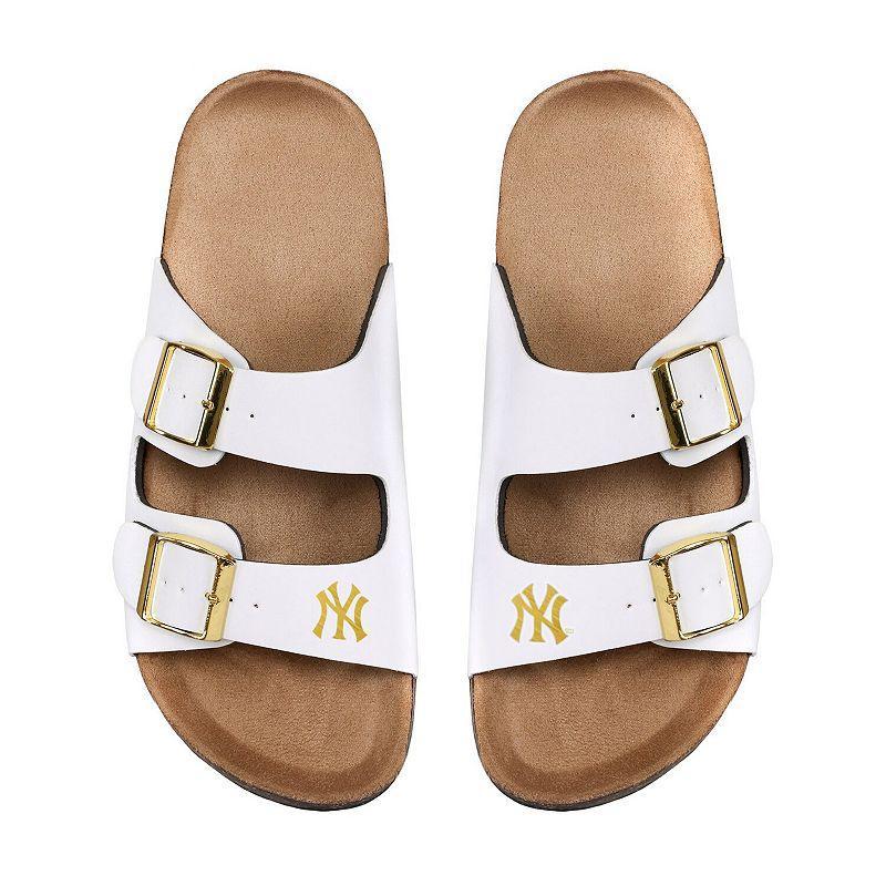 Women's FOCO Los Angeles Lakers Double-Buckle Sandals, Size: 11-12, White Product Image