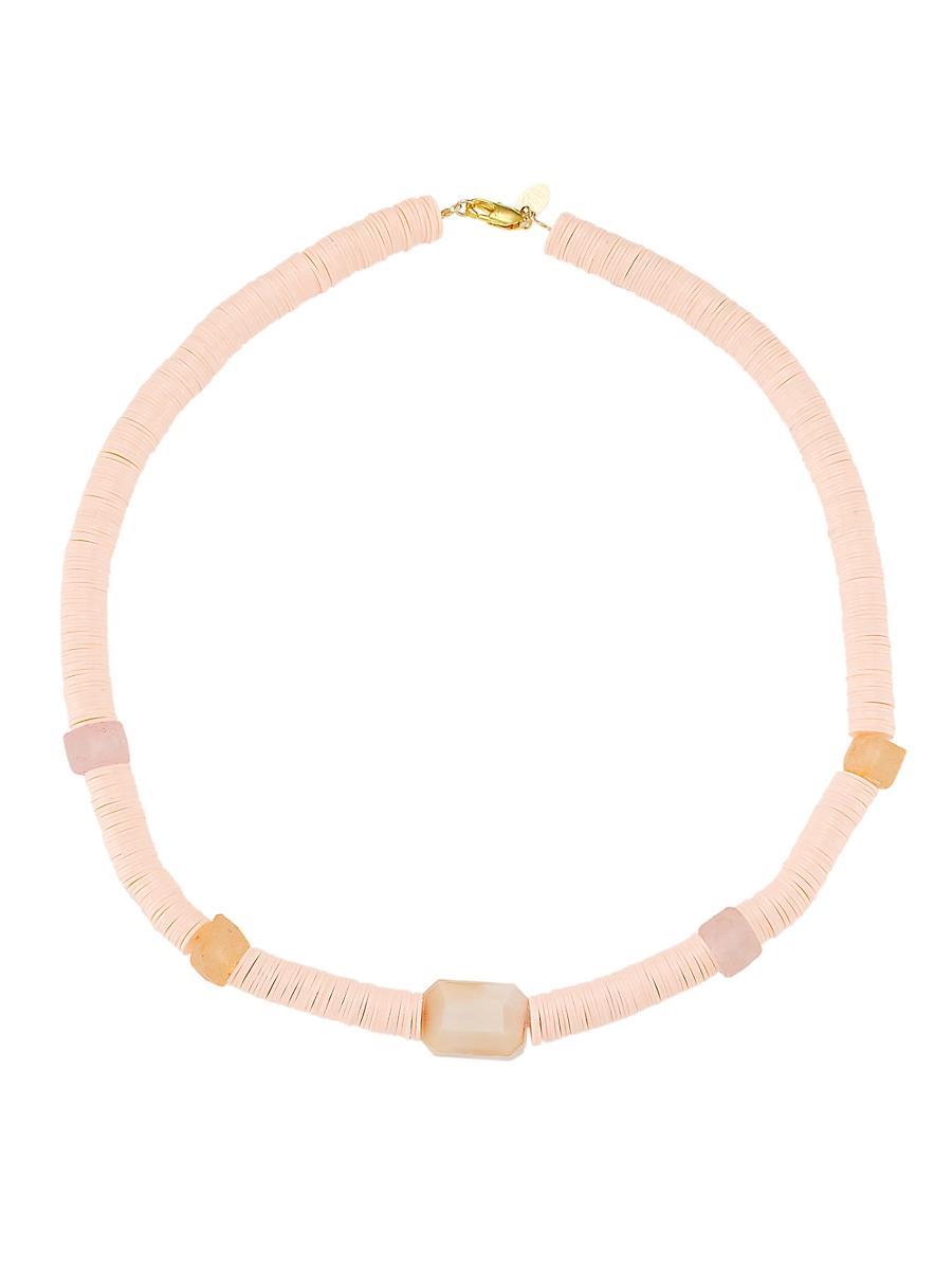 Womens Mylene Goldtone, Vinyl & Glass Beaded Necklace Product Image