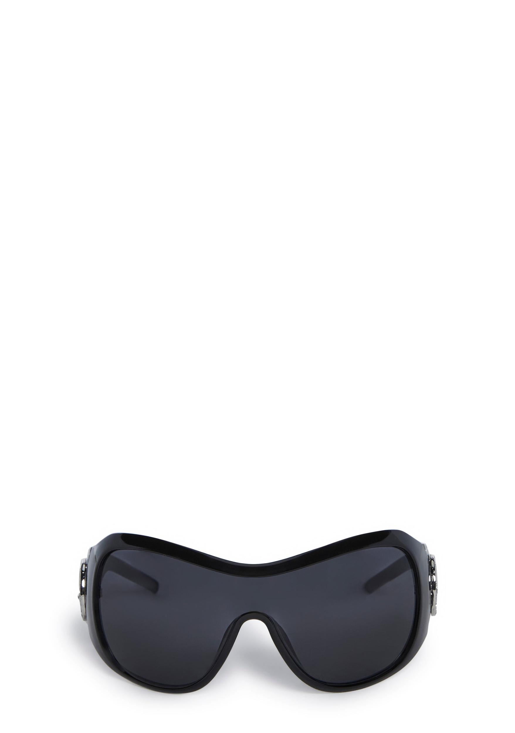 Playboy by Dolls Kill Shield Sunglasses - Black Product Image