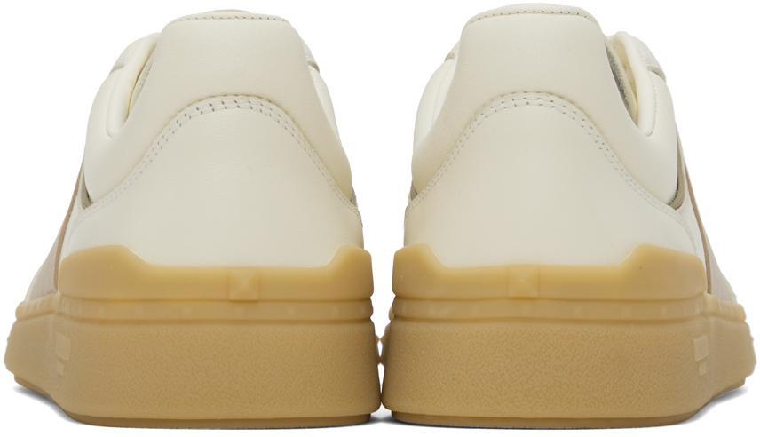 VALENTINO GARAVANI Off-white & Pink Upvillage Calfskin Sneakers In Ycc Ivory-rose Canne Product Image